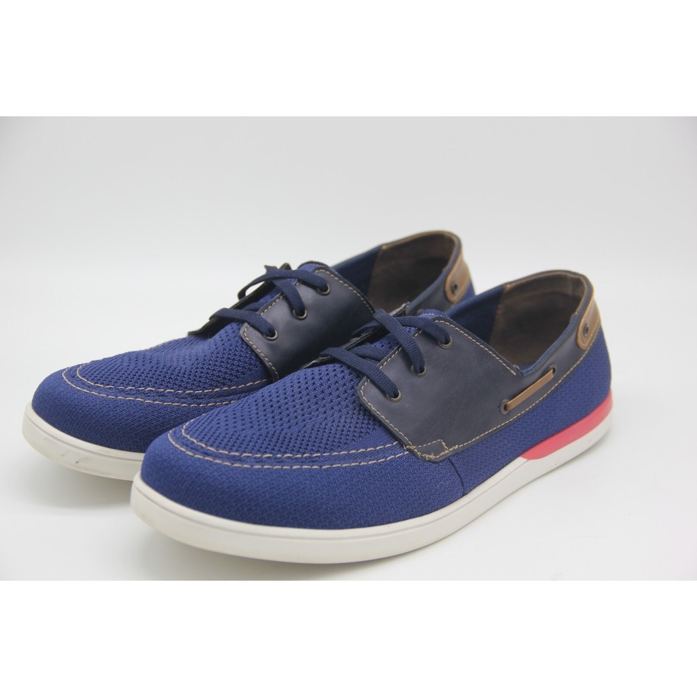 Ferrato Boat Shoes Mens Size 9 Blue Red White Lightweight Causal Lace Up